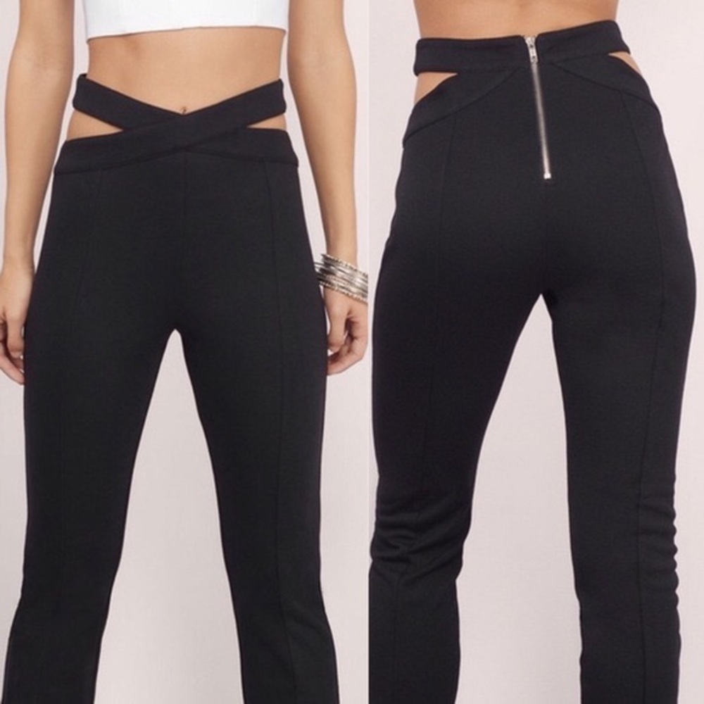 tobi high waisted leggings with cut outs